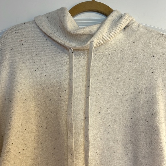 Pure J Jill xl drawstring high collar white with black dots sweater - Picture 2 of 6